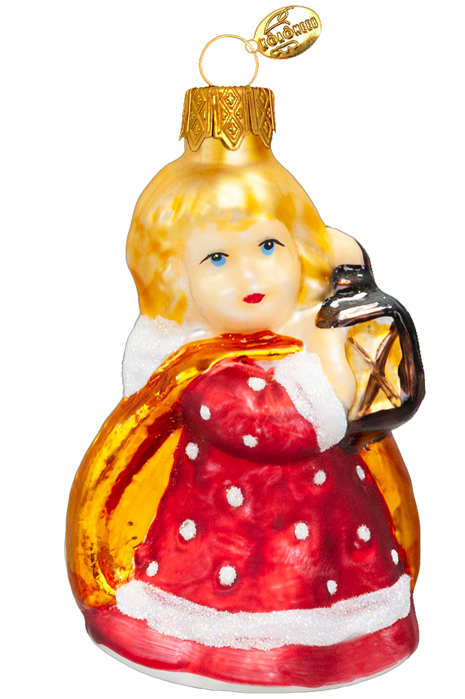 Елочное украшение Ангелочек с фонариком ФУ-752